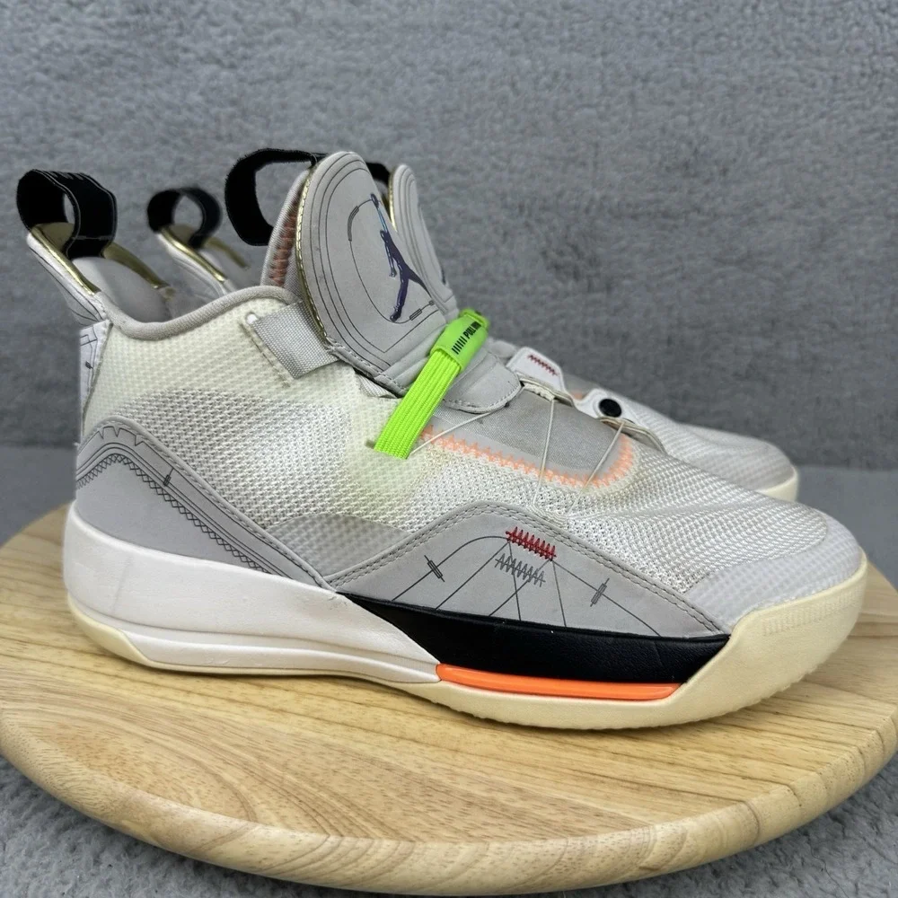 Nike Air Jordan 33 GS Womens Size‎ 8 Youth 7 Vast Gray Basketball Shoes Sneakers